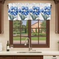 thumbnail image 6 of Spring Floral Curtain Valances for Windows, Kitchen Valance Window Treatments Panel 2 Pack, Watercolor Tulip Flowers Pastoral Rod Pocket Short Curtains for Bathroom Bedroom 60 x 18 Inch, 6 of 8