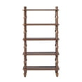 thumbnail image 4 of Vivienne Walker Edison Easy Assembly Solid Wood Spindle Short Bookshelf - Dark Brown, 4 of 13