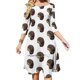 thumbnail image 1 of Vestido de escote cuadrado Chocolate Moonpie Vestido de verano dulce Vestido elegante con estampado halter para mujer Chocolate Moonpie Postre Moonpie, 1 of 6