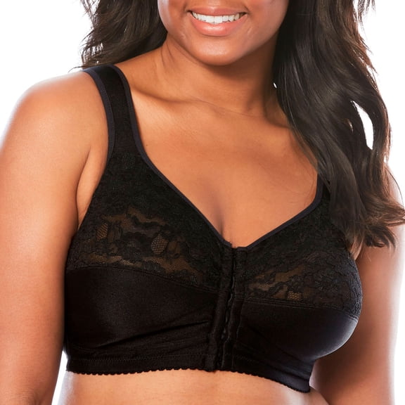 Comfort Choice Women's Plus Size Easy Enhancer Front-Close Wireless Bra