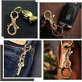 thumbnail image 5 of 2 Pcs Vintage Keychain Hook Brass Dragon Keychain Embosser Pattern Antisque Gold Lobster Claw Buckle Keychain Tibetan Keychain Suitable for Diy Brass Car Keychain Keychain Accessories, 5 of 5