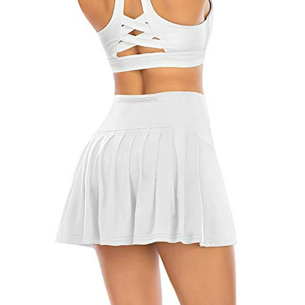 Pleated Tennis Skirts for Women with Pockets Shorts Athletic Golf Skorts  Activewear Running Workout (White-2, Small) - Walmart.com
