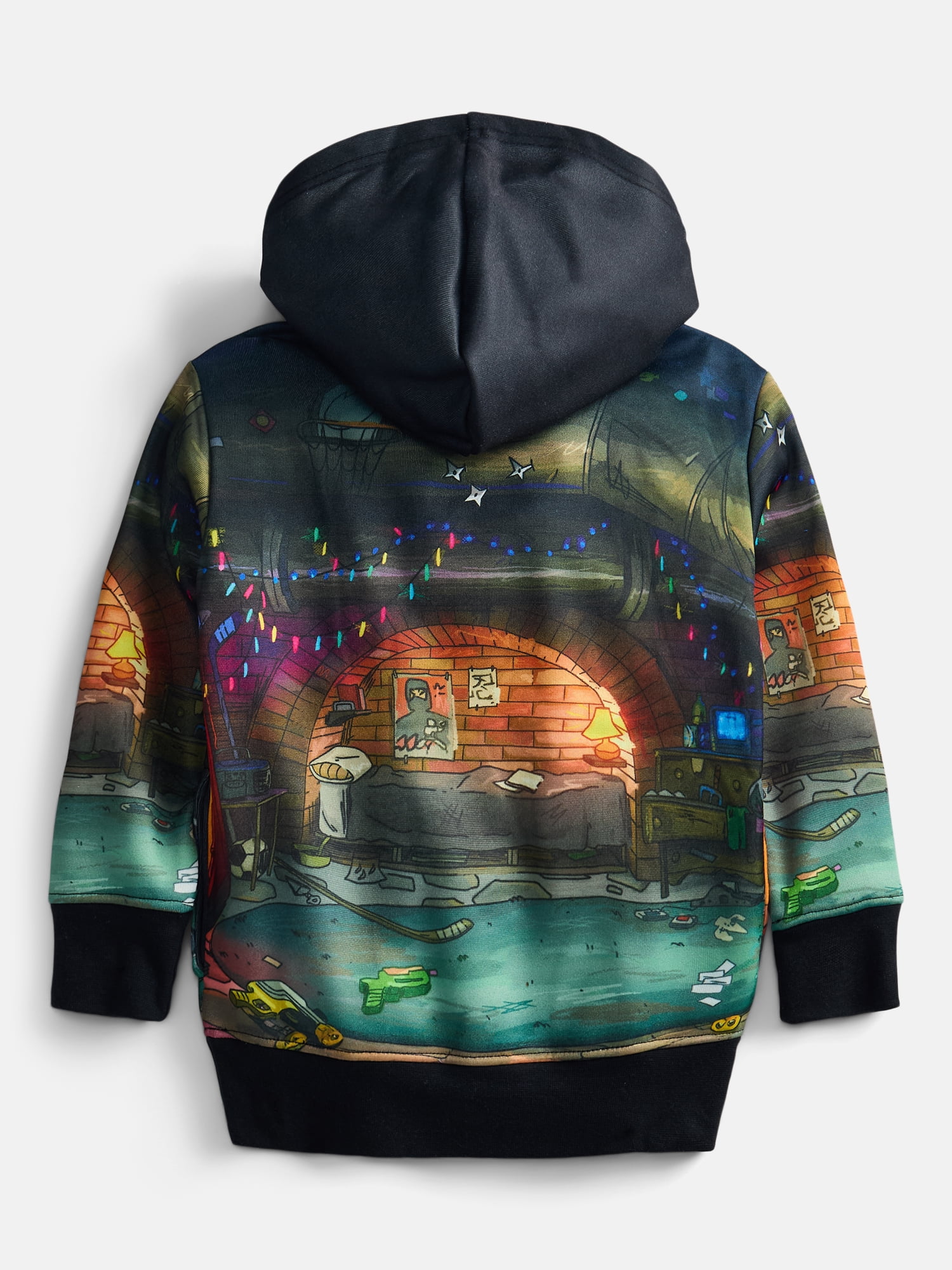 Nickelodeon Teenage Mutant Ninja Turtles Boys Sublimated Embroidered Logo Hoodie, Sizes XS 4/5-XL 14/16