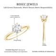 thumbnail image 6 of Rosec Jewels IGI Certified Lab Grown Diamond Solitaire Engagement Ring - 0.9 Carat - E-VS1 Quality Diamond Ring with Jewelry Box, 10K Yellow Gold, US 7.00, 6 of 7