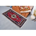 thumbnail image 4 of Turkish Rug, Vintage Rug, Small Rugs, Antique Rug, Rugs For Entry, 2x3.7 ft Red Rug, Anatolian Rugs, Wool Rug, Turkish Rug Small, 13374, 4 of 10