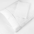 thumbnail image 1 of BNM 300 Thread Count Egyptian Cotton Stripe Pillowcase Set Standard, White, 1 of 5