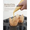 thumbnail image 6 of Nordic Paper 200pcs Brown Tulip Cupcake Liners for Baking Cups, Standard Size, EU Parchment paper Tulip Muffin Liners, Cupcake Wrapper, Christmas, 6 of 12