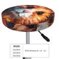 thumbnail image 4 of Disketp Oil Painting Colorful Hamster Funda Redonda para Taburete, Funda de Cojín para Silla de Bar Suave y Elástica-13 inch, 4 of 7