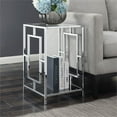 thumbnail image 4 of Convenience Concepts Town Square Chrome End Table, Clear Glass/Chrome Frame, 4 of 6