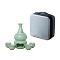 thumbnail image 3 of Juego de Sake de cerámica con calentador, juego de vino chino, 4 tazas, regalo clásico creativo, Kits de vasos de cerámica, bebida de Sake para, 3 of 8