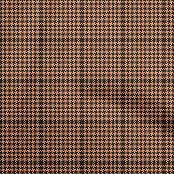 oneOone Cotton Silk Black Fabric Houndstooth Sewing Fabric By The Yard Printed Diy Clothing Sewing Supplies 42 Inch Wide