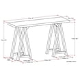 thumbnail image 5 of Simpli Home Console de Chevalet en Marron Foncé, 5 of 5