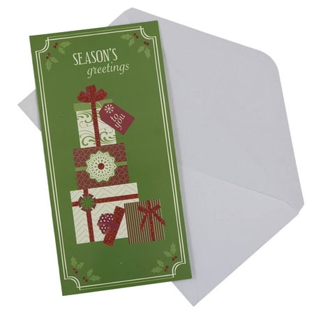 JAM Paper Embellished Christmas Money Card Sets, Season's Greetings Gifts,