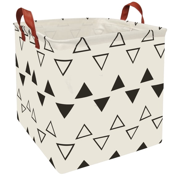 NIETEIN Square Storage Bins Nursery Hamper, Foldable Waterproof Canvas Basket (Style-04)