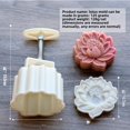 thumbnail image 1 of Lotus Pattern Chinese Style Hand-Press Pastry Mold, Durable Plastic Baking Tool for Mooncakes & Desserts, 125g Capacity with 50g/75g/150g Options, Easy to Use & Store, Ideal for Daily Kitchen &, 1 of 6