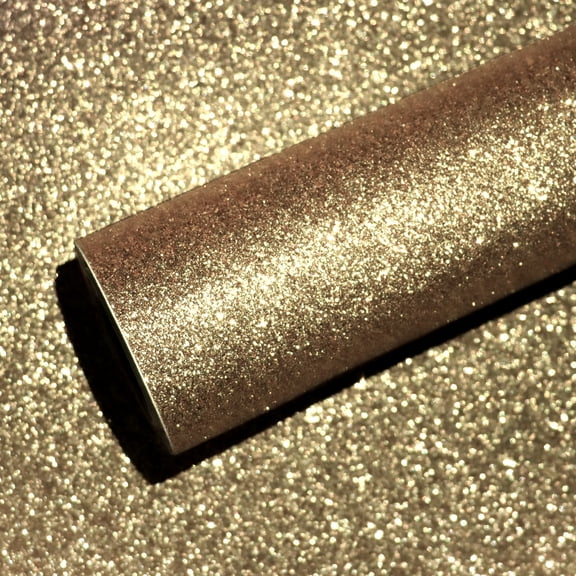 VEELIKE Champagne Gold Glitter Wallpaper Stick and Peel for Bedroom 15.7''x354'' Sparkle Champagne Glitter Contact Paper Peel and Stick Glitter Fabric Wallpaper Roll for Walls Cabinets Gift Wrapping