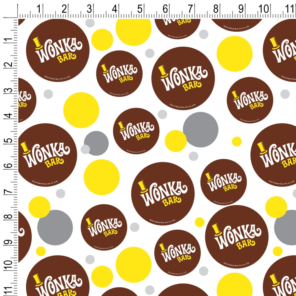Willy Wonka and the Chocolate Factory Wonka Bar Logo Premium Gift Wrap  Wrapping Paper Roll 