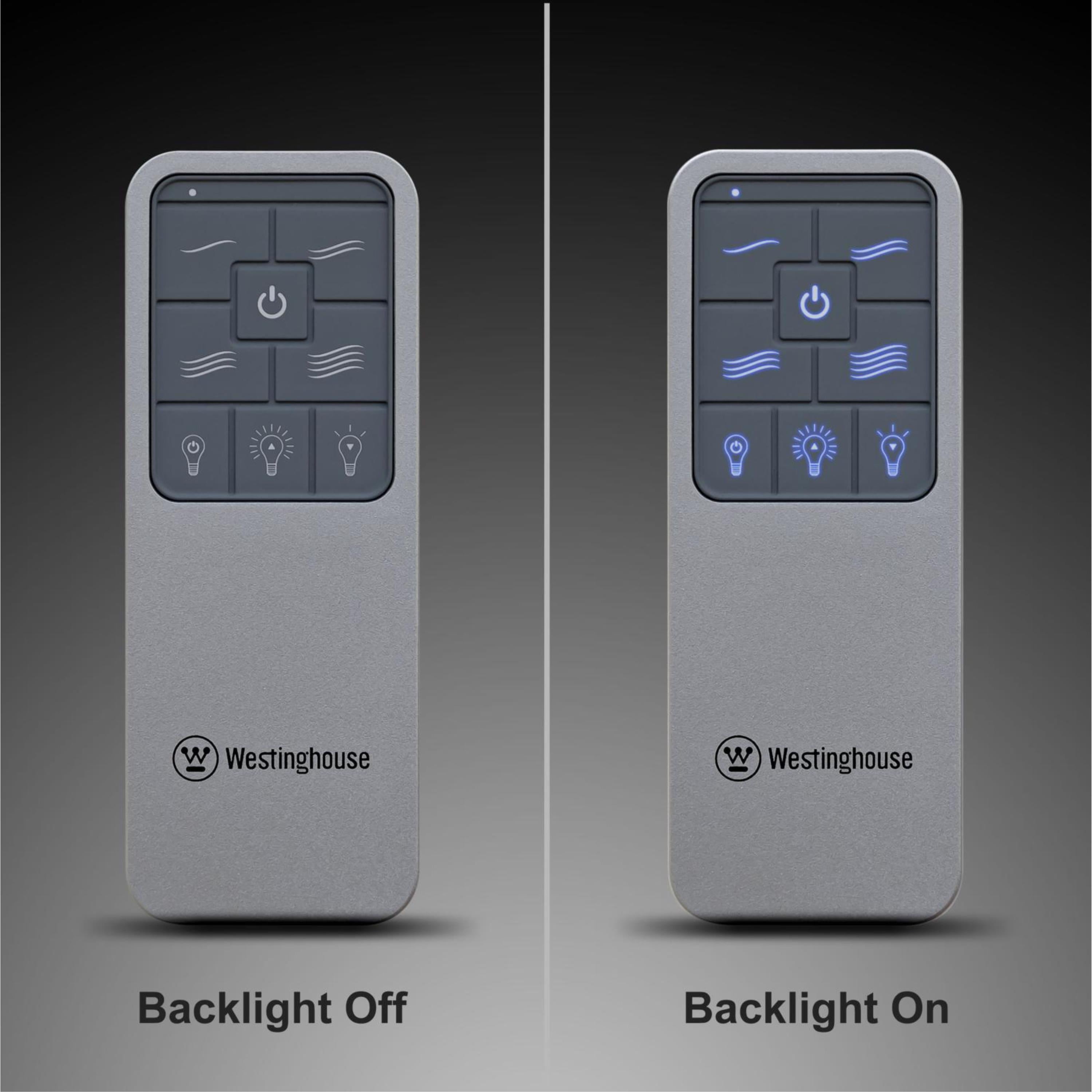 Westinghouse Lighting Ceiling Fan and Light Remote Control, 4 Fan Speeds and On/Off/Dimmer