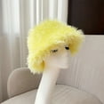 thumbnail image 4 of Ltctricy Plush Hat for Women Winter Warm Fuzzy Cozy Bucket Hat Soft Comfort Fashion Fleece Solid Color Hats, 4 of 4