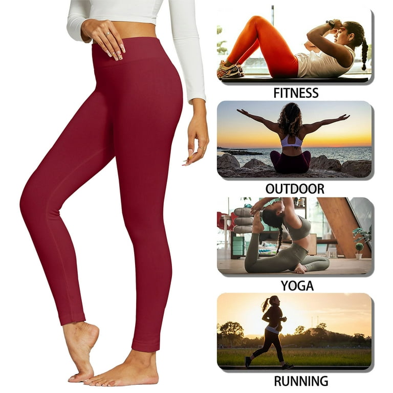 Be Free 6-Pack Fleece Lined Leggings (Assorted Colors)(1X/2X