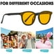 thumbnail image 5 of Paquete de 2 gafas de sol clásicas vintage para mujeres y hombres, gafas de sol de moda con protección UV400 negro beige, 5 of 5