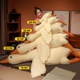 thumbnail image 4 of Almohada de peluche LOWEMN con forma de ganso gigante, 180 cm, color marrón, 4 of 6