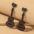 thumbnail image 3 of HAHDAXIA Acrylic Classical Guitar Earrings Retro Renaissance Rock Band Music Guitar Dangle Earrings Punk Style Violin Instrument Drop Earrings Hypoallergenic Lightweight Guitar Earrings for W, 3 of 7