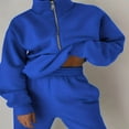thumbnail image 4 of LYMAYTER Sweatsuit Sets for Women Cozy Fleece Jogger Set Thermal Zipper Pullover & Pants Sets XS-5XL, 4 of 9