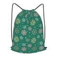 thumbnail image 1 of XMXT Waterproof Gym Bag, Cartoon Green Snowflake Drawstring Backpack for Men, s, 1 of 8