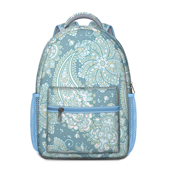 Geometric Paisley Design Waterproof Backpack - Elegant Ergonomic Bookbag for Commuters & Students