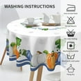 thumbnail image 6 of Autumn Pumpkins Tablecloth 60 Inch Round Thanksgiving Table Cloth Fall Maple Leaves Table Cover Waterproof Tablecloths for Holiday Dinner Room Picnic Indoor Outdoor Party Harvest Decoration, 6 of 6