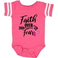 thumbnail image 3 of Inktastic Breast Cancer Awareness Faith over Fear with Pink Ribbon and Arrow Girls Baby Bodysuit, 3 of 5