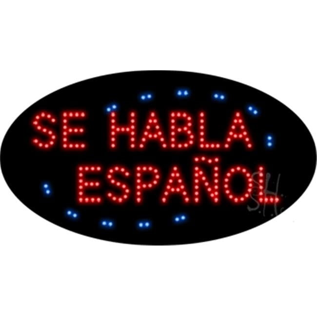 Download Se Habla Espanol Animated Led Sign Multicolor 44 15 X 27 X 1 In Walmart Canada Yellowimages Mockups