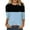 #1 Blue, variant on Awdenio Womens Spring Shirts Ladies Fashion Printed T-shirt Mid-length 3/4 Sleeves Blouse Round Neck Casual Tops