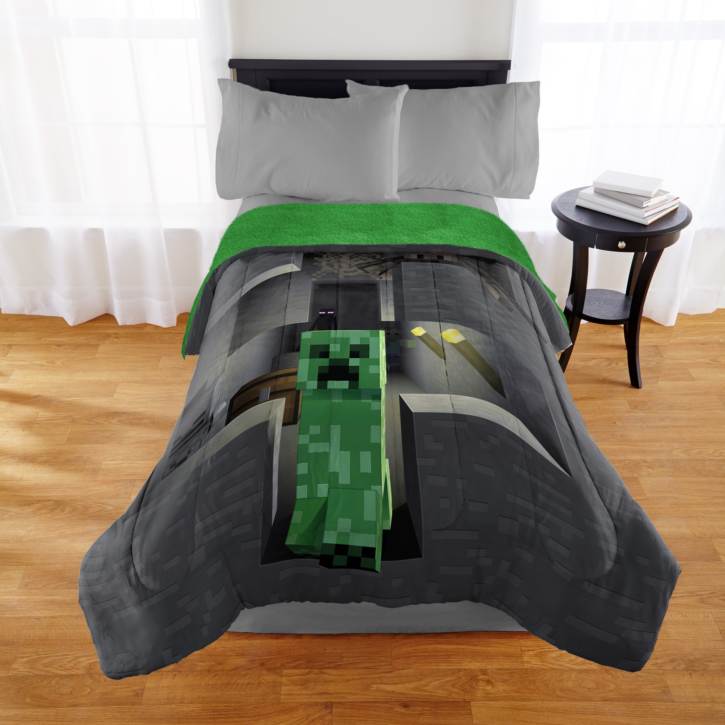 Minecraft Twin Full Sherpa Back Comforter Set 1 Each Com
