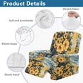 thumbnail image 5 of Ledback Hibiscus Printed Recliner Slipcovers Stretch Recliner Cover 4-Pieces Non Slip Lazy Boy Chair Cover for Pet Washable Reclining Chair Covers Easy to Install, Yellow, 5 of 8