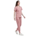 thumbnail image 6 of Niaahinn Women's Scrubs Set - V-Neck Top & Drawstring Jogger Scrub Pant for Nursing Uniforms, 9 colors, 6 of 8