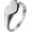 Silver, variant on Unisex Stainless Steel Simple Elegant Heart Shaped Thin Stacking Signet Ring Couple Forever Love Wedding Band