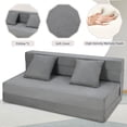 thumbnail image 3 of Bingirl Canapé-Lit Pliant Convertible, Format Grand Lit, Fauteuil Futon avec Oreiller, 3 of 8