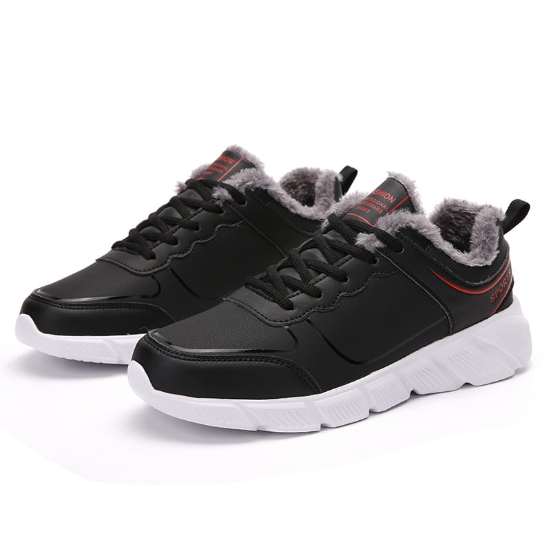 Men'S Winter Sports Shoes Fur Lined Lining Slip Resistant Wear ...