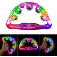 thumbnail image 2 of 2 pack - Clear LED Light up Musical Flashing Tambourine | Halloween Party Supplie, 2 of 4