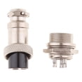 thumbnail image 2 of Empareje El Conector Del Alambre De La Aviación Del Metal Del Panel Femenino Impermeable Del Par GX16 3Pins, 2 of 6