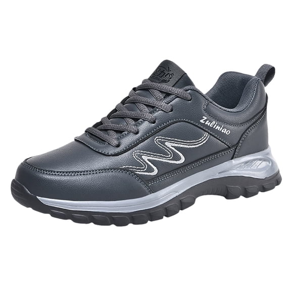 AUDeals Men’s Walking Shoes Orthopedic Wear Resistant Sneakers Arch Support Plantar Fasciitis Breathable Non Slip Shoes (Dark Gray, 8)