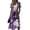 Light Purple, variant on Women's Halloween Midi Dresses Spider Webeb Bat Short Sleeve Cinching Waist Funny Dresses Pumpkin Candy V Neck Spooky Sundress, 3XL