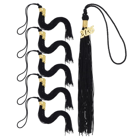 VORCOOL 6Pcs Black Graduation Cap Tassel Charms Easy to Attach for Graduation Season and Special Events