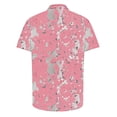 thumbnail image 5 of ZCFZJW Men's Hawaiian Wrinkle Free Shirts Big and Tall Regular Fit Casual Short Sleeve Button Down Tropical Floral Beach Vacation Tees Shirt Tops Multicolor#10 XL, 5 of 6