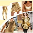 thumbnail image 4 of Tela de spandex con estampado metálico de 3,6 yardas, 60 pulgadas de ancho, poliéster brillante y elástico, spandex holográfico iridiscente., 4 of 9