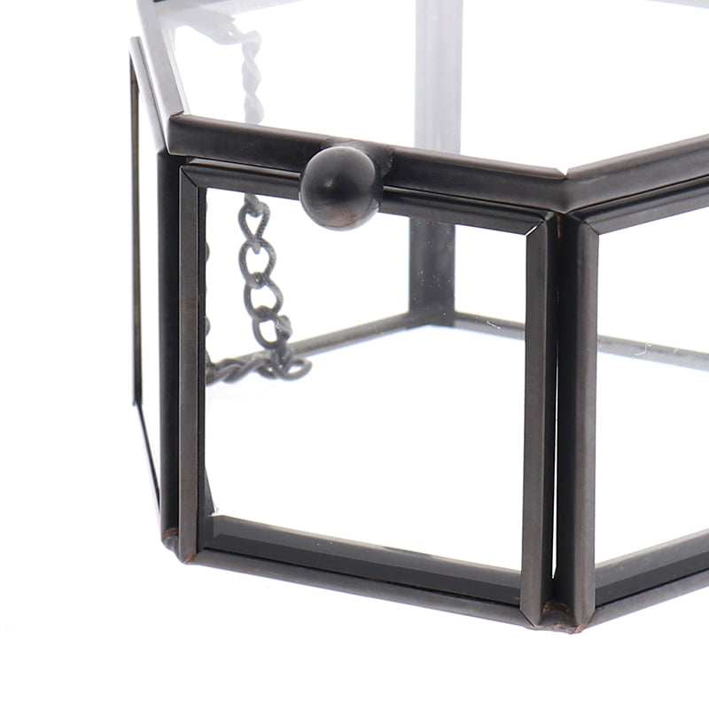 Geometrical Glass Jewelry Box Jewelry Organize Holder Ring Box Jewelry Stora L❤ 