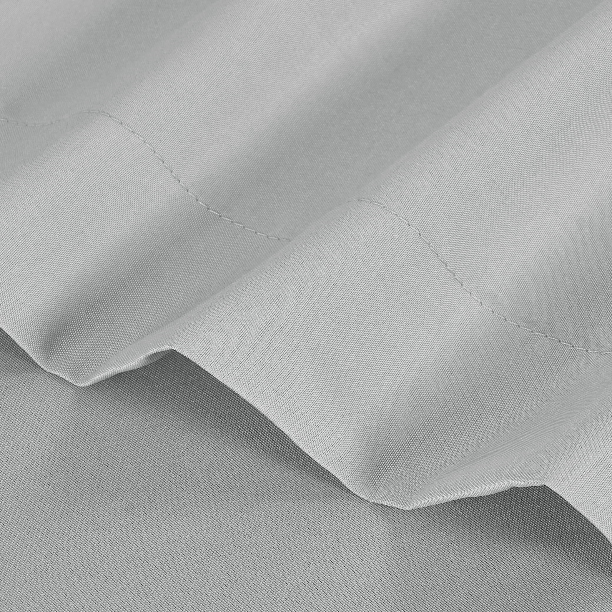 Mainstays Basic Value Microfiber Bed Sheet Set, Light Silver Gray, Full, 4 Piece