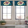 thumbnail image 3 of LALILO Kitchen Curtain Valance Halloween Holiday Rod Pocket Window Curtain 52"x 18" Set of 2, 3 of 7